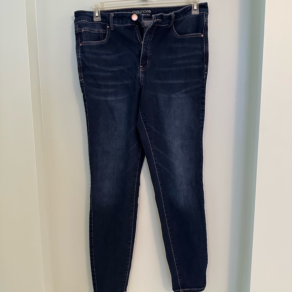Maurices Dark Blue Skinny Jeans